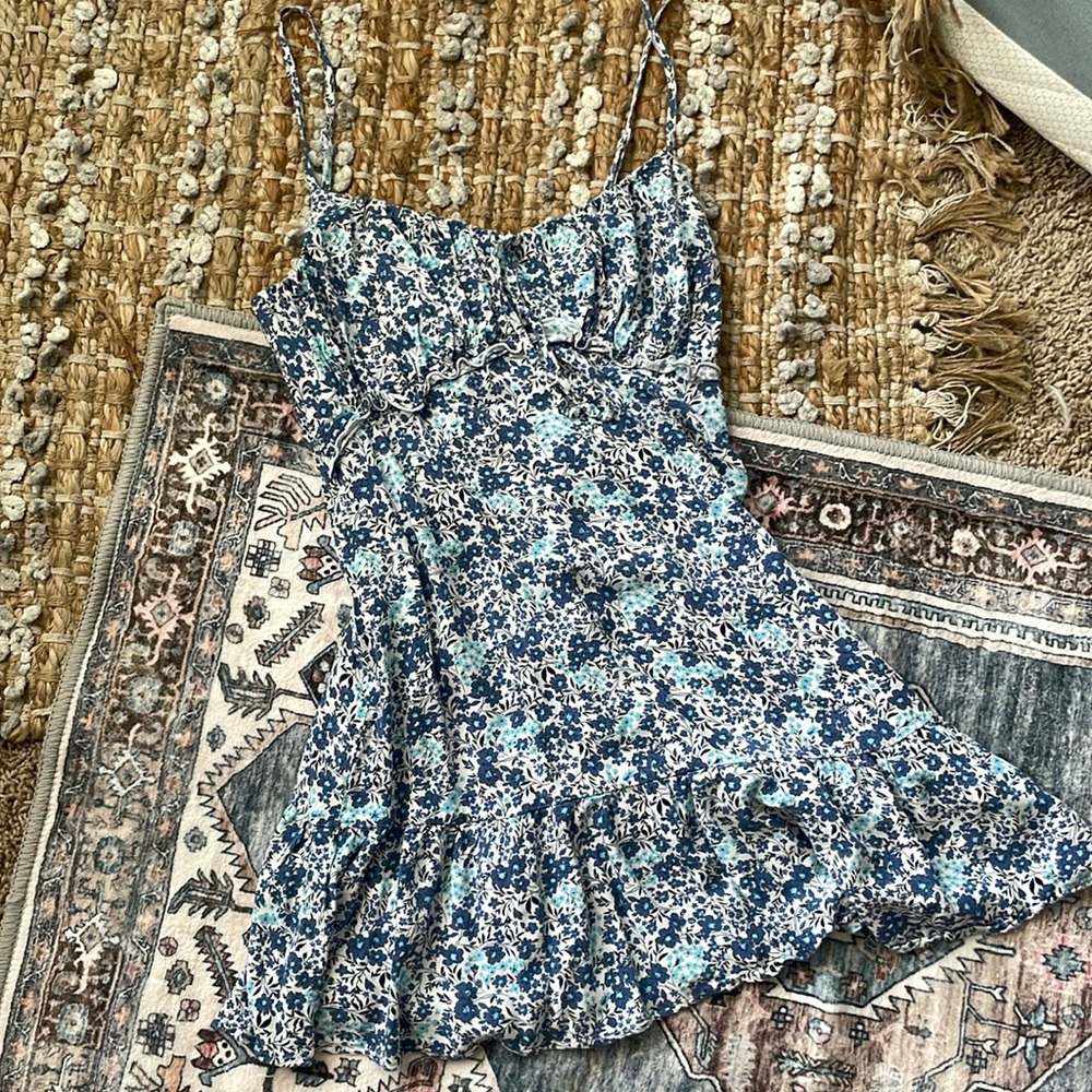 Trixxi Blue Floral Dress